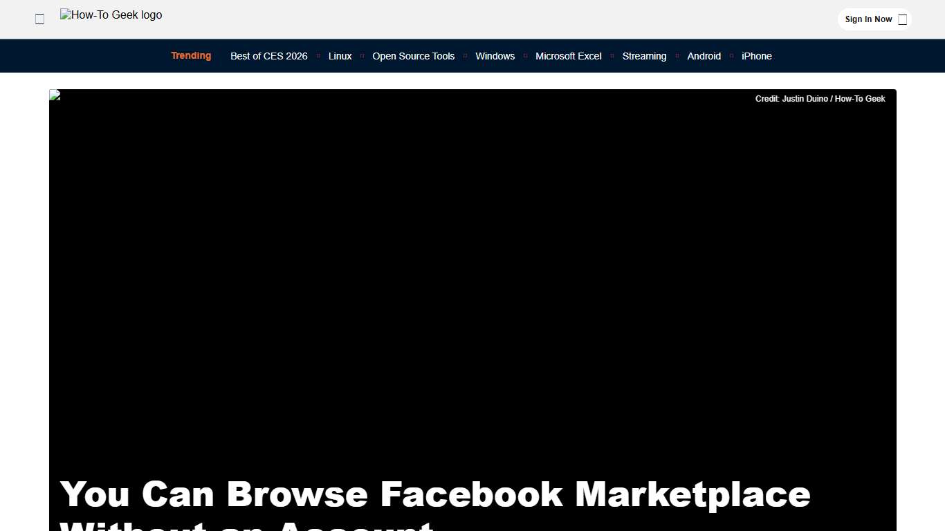 You Can Browse Facebook Marketplace Without an Account